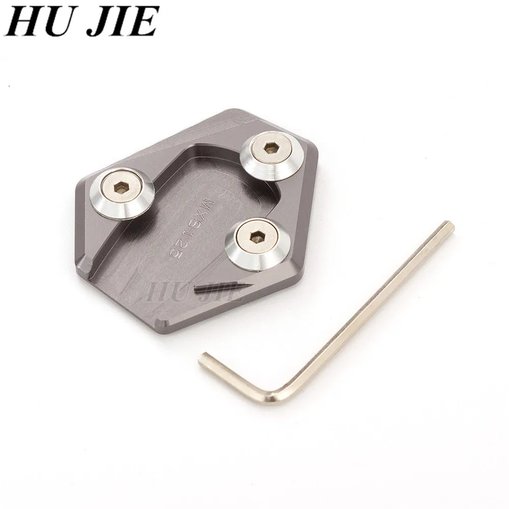 F CNC Алюминий мотоциклетная боковая подставка удлинитель подставки Plate площадку для Honda гром MSX125 MSX 125 - Цвет: F