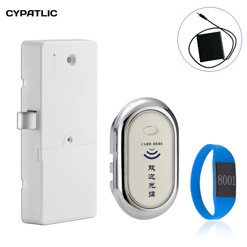 CYPATLIC 125 кГц замок ящика замок магнитный умный бескнопочный электронный дверной замок шкафа с внешним блоком питания серебристого цвета