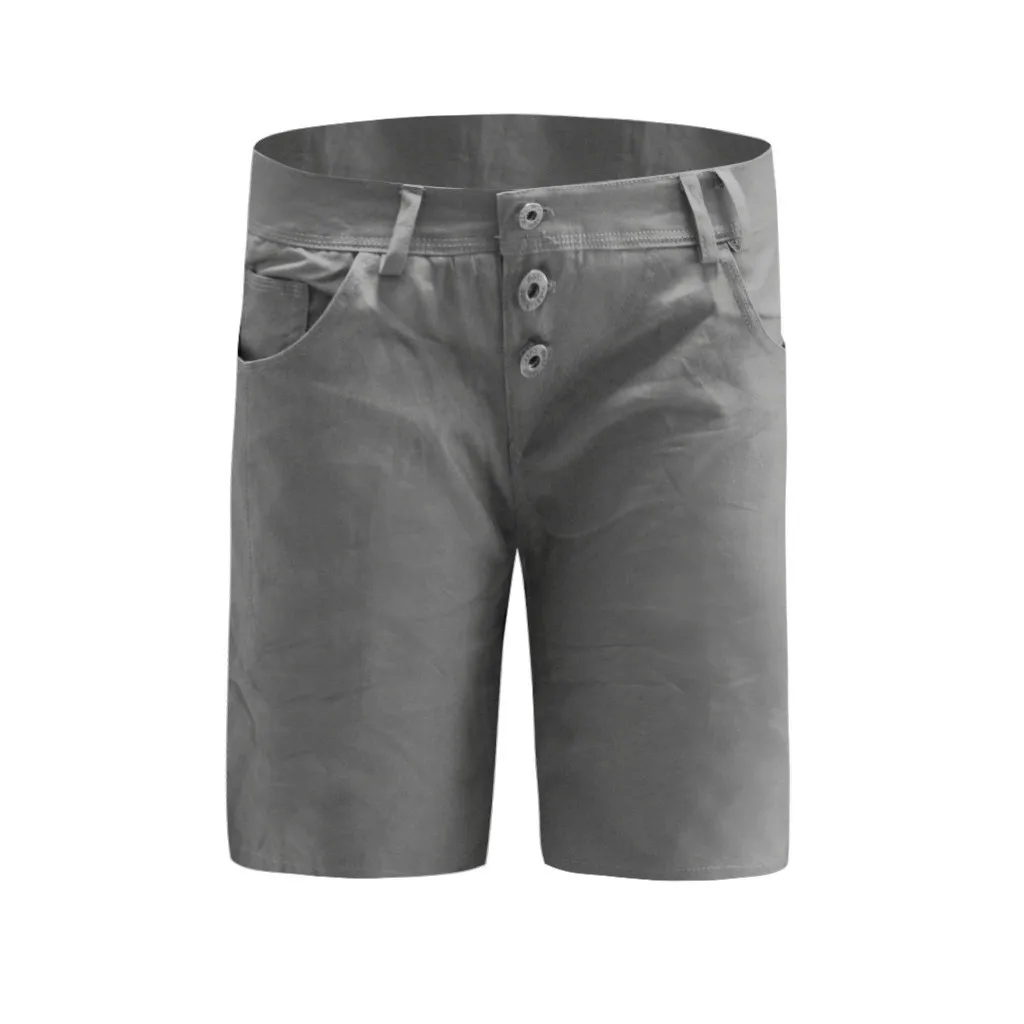 Женские повседневные однотонные шорты на пуговицах с высокой талией летние