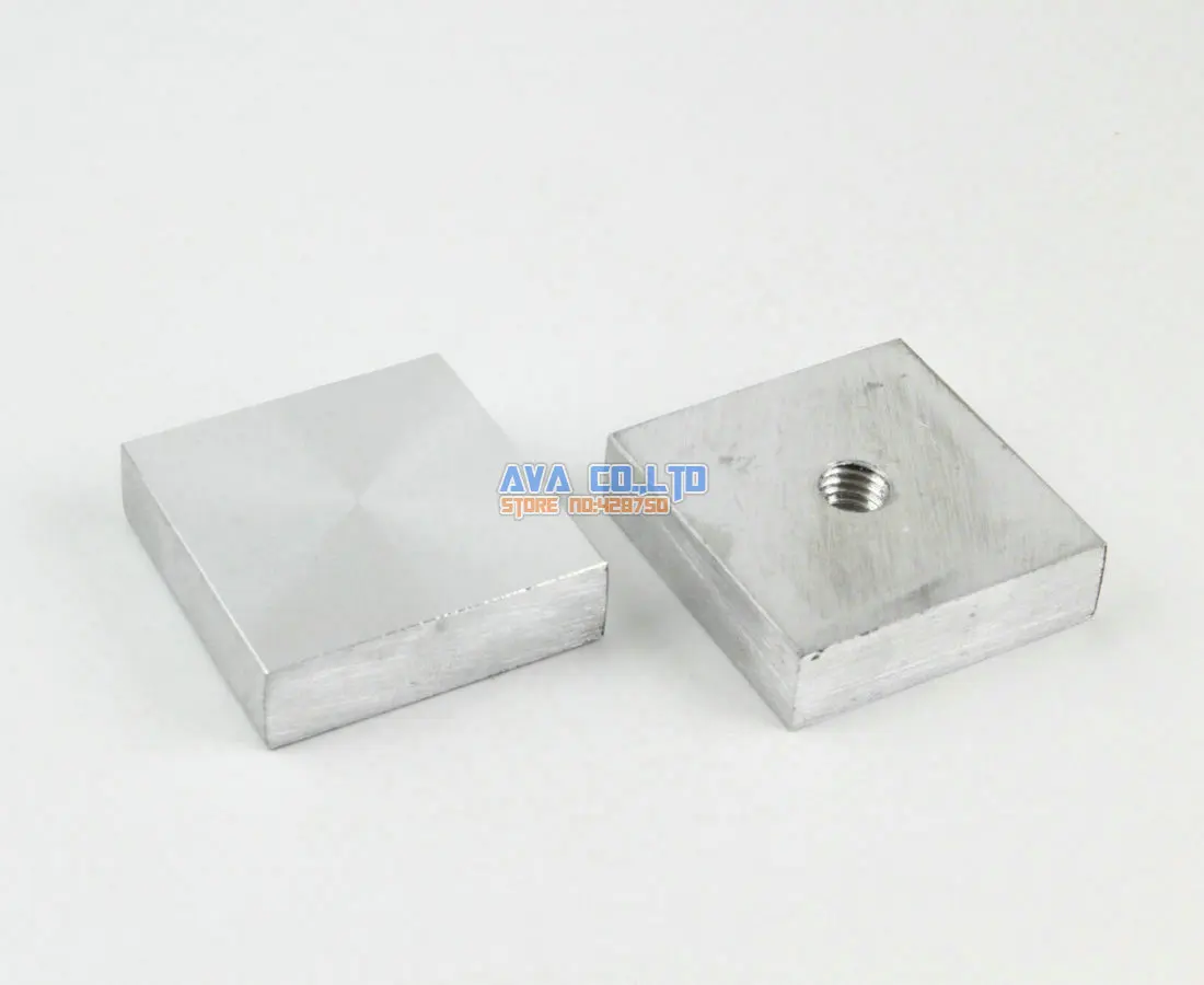 8 Pieces 35mm Aluminum Disc Glass Table Top Adapter Attach Square Decoration