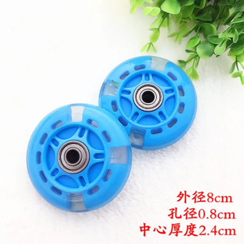 8 см 3 14 inchSkateboard колеса складные ножницы скутер PU мигающие дети wheelChild трехколесный