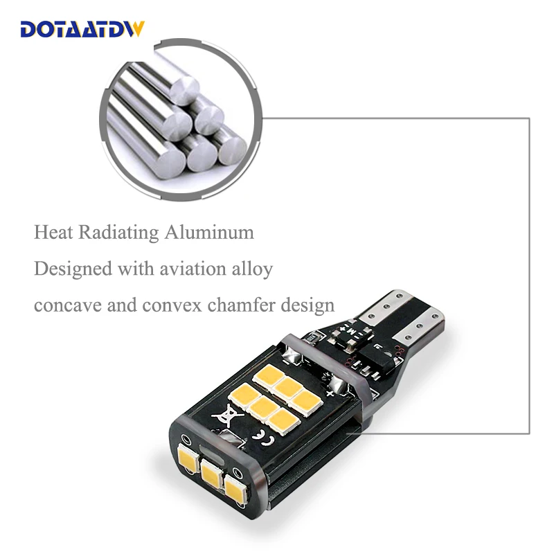 1x T15 W16W светодиодный Авто Лампы CANBUS белый 3030SMD обратный светильник без ошибки для