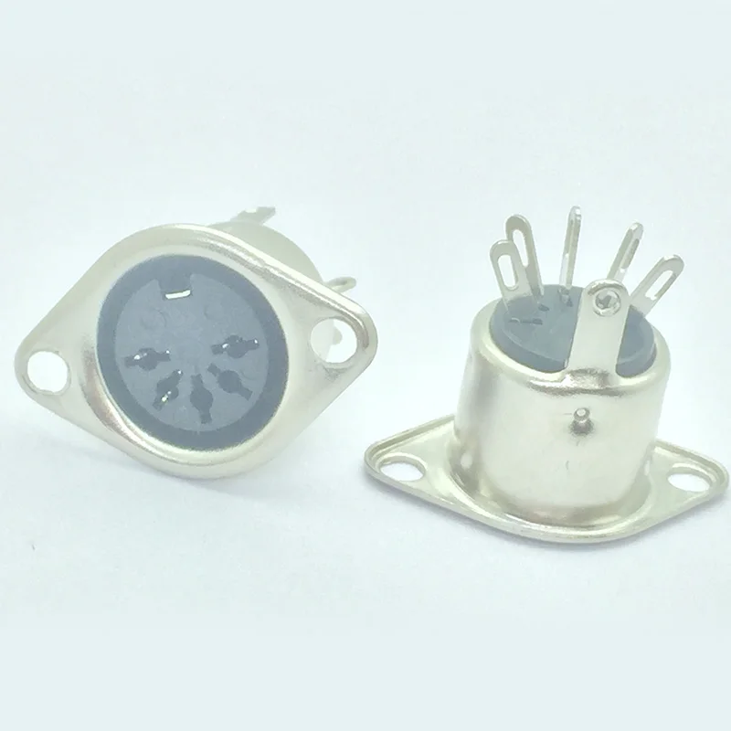 100 шт./лот 5 PIN DIN монтажный разъем Pin гнездовой для припоя металлический корпус