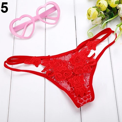 Женские сексуальные кружевные трусики стринги с цветочной вышивкой и низкой