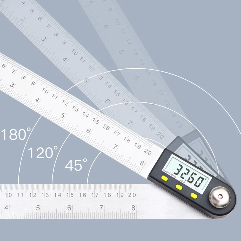 Цифровой угломер линейка 7 дюймов цифровой транспортир из нержавеющей стали