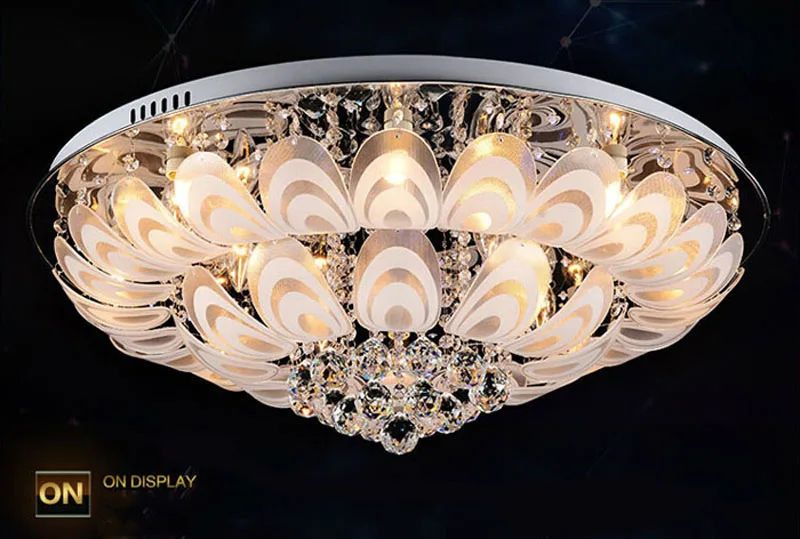 Светодиодный светильник с павлиньим кристаллом современный для гостиной