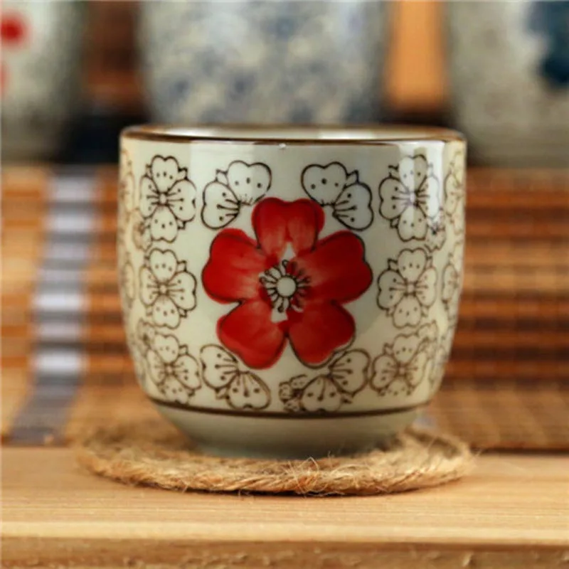C 150 мл, японская чайная чашка, винтажная, под глазурованной керамикой, голубой и белый фарфор, чайная чашка, чаша, чайный набор кунг-фу - Цвет: C