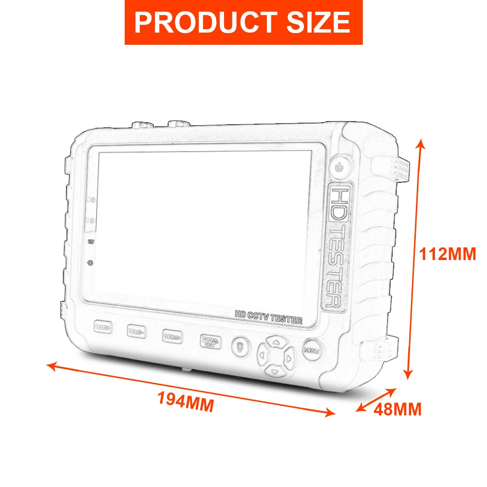 Новинка 5 дюймов 5MP 1080P UTC TVI AHD CVI аналоговая CVBS камера безопасности CCTV тестер монитор Поддержка VGA HDMI вход UTP кабель тест
