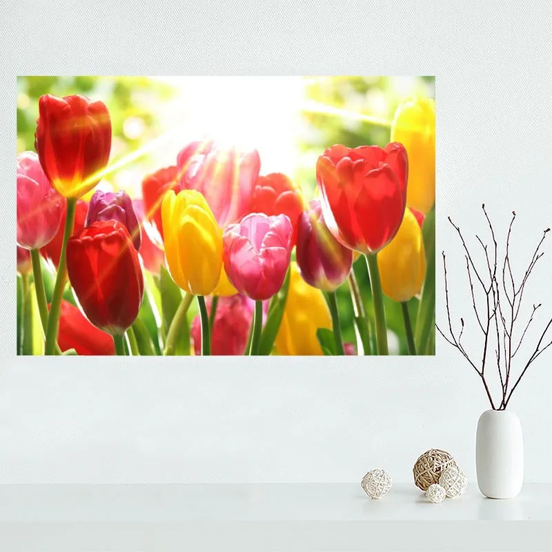 Красивый индивидуальный цветочный тюльпан холст плакат рисунок искусство