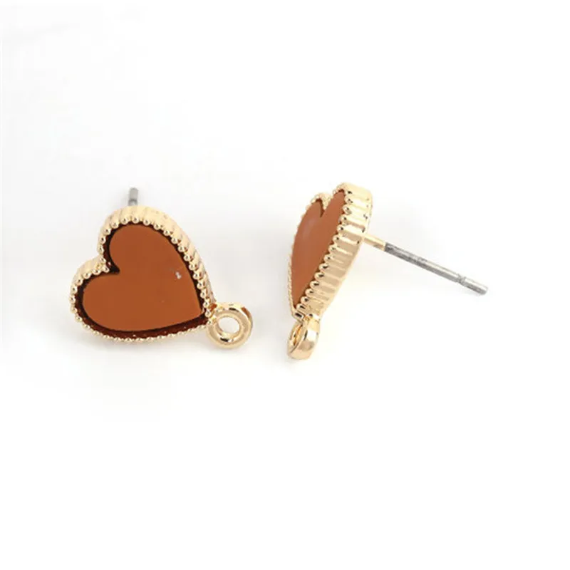 Серьги-гвоздики DoreenBeads из сплава цинка и смолы фурнитура для сережек-гвоздиков