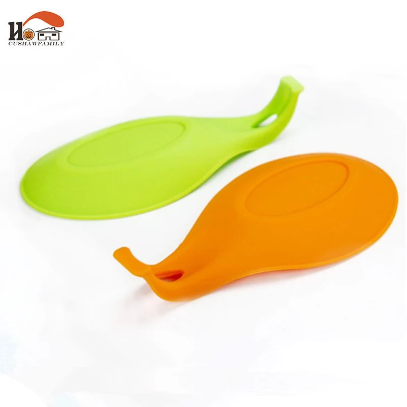 1 шт. Модные 5 цветов стойкие гибкие силиконовые ложки держатель посуда pad