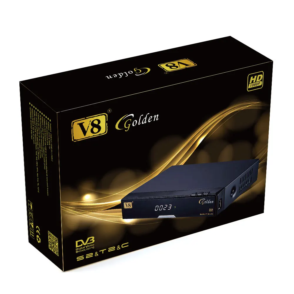 Freesat V8 Золотой Поддержка powervu Biss ключ CCcam IPTV DVB T2 S2 C спутниковый ресивер кабель