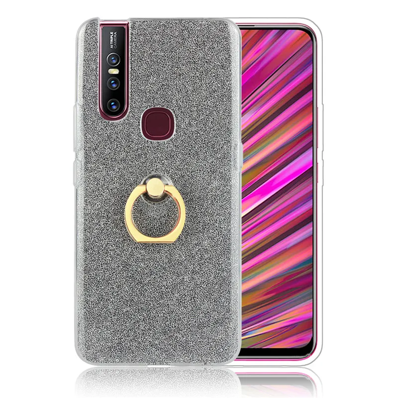 ДЛЯ Vivo V15 чехол 6 53 дюймов Роскошный из ТПУ и силикона мягкий кольцевой кронштейн