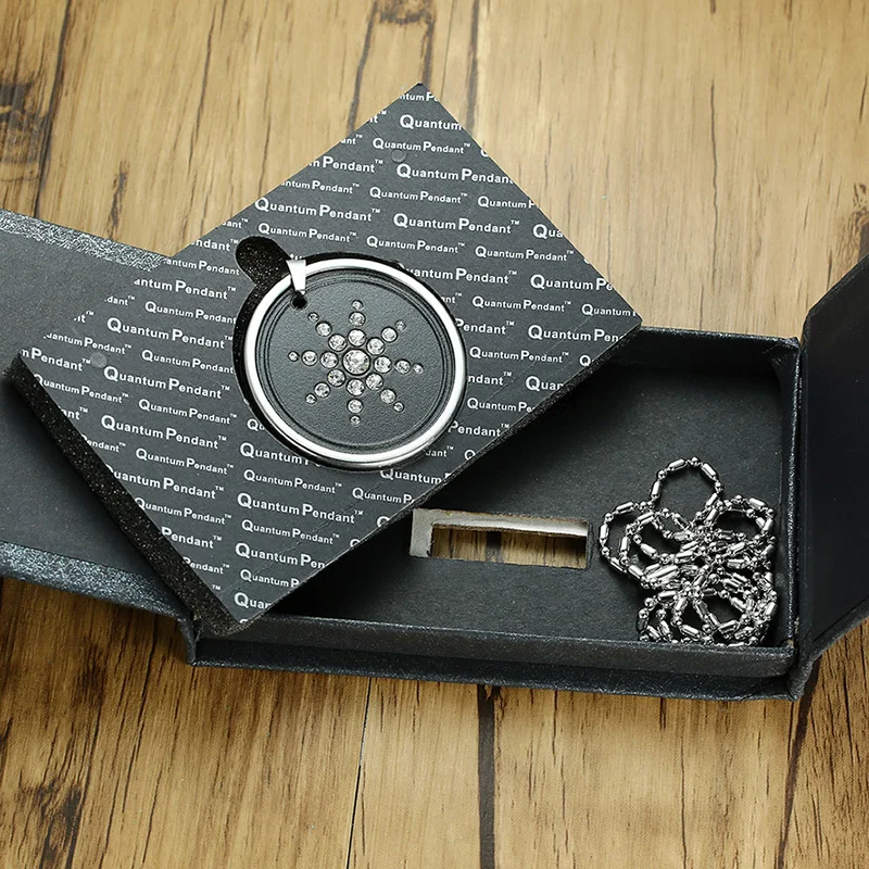 Кулон Quantum pendant ожерелье вулканическая рок энергия сила мужские ювелирные изделия из нержавеющей стали CZ
