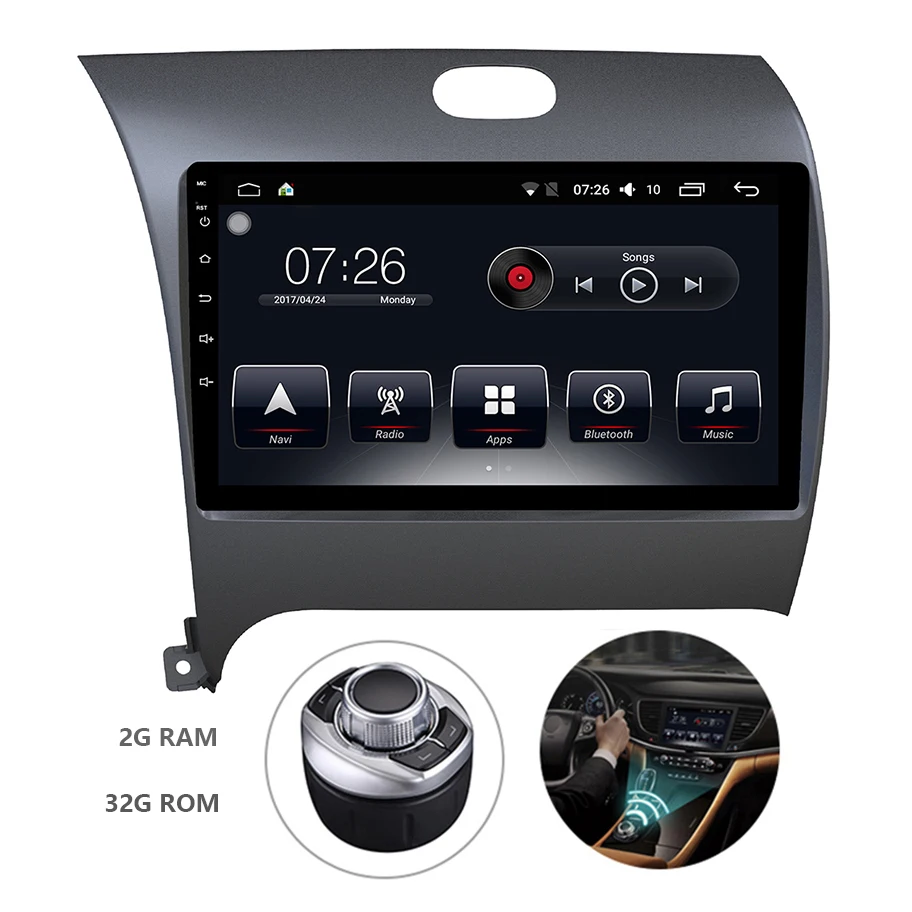 Автомобильный DVD плеер с GPS Android 7 1 DIN 9 дюймов для Kia CERATO K3 2014 2018 радио видео Wi
