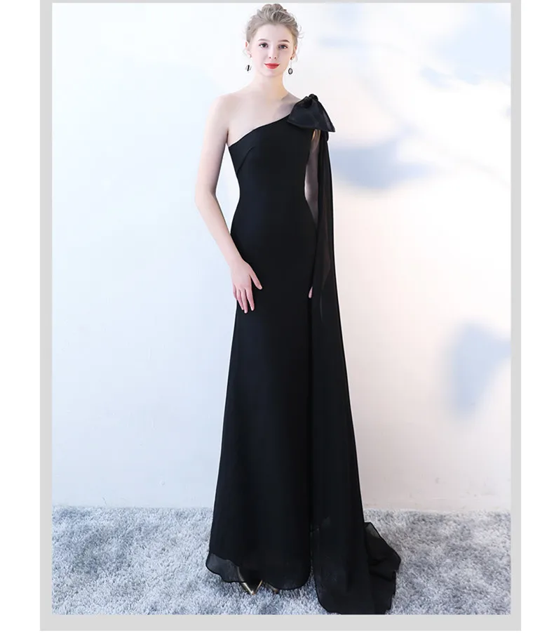 Женское вечернее платье Русалка Robe De Soriee белое элегантное на одно плечо с большим