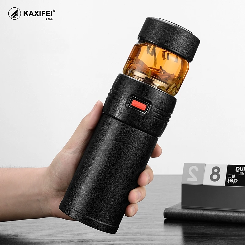 KAXIFEI Termos бутылка с чайной заваркой из нержавеющей стали, бутылка для горячей воды, термосы для машины, чашка для взрослых, чай, кофе, спортивный подарок
