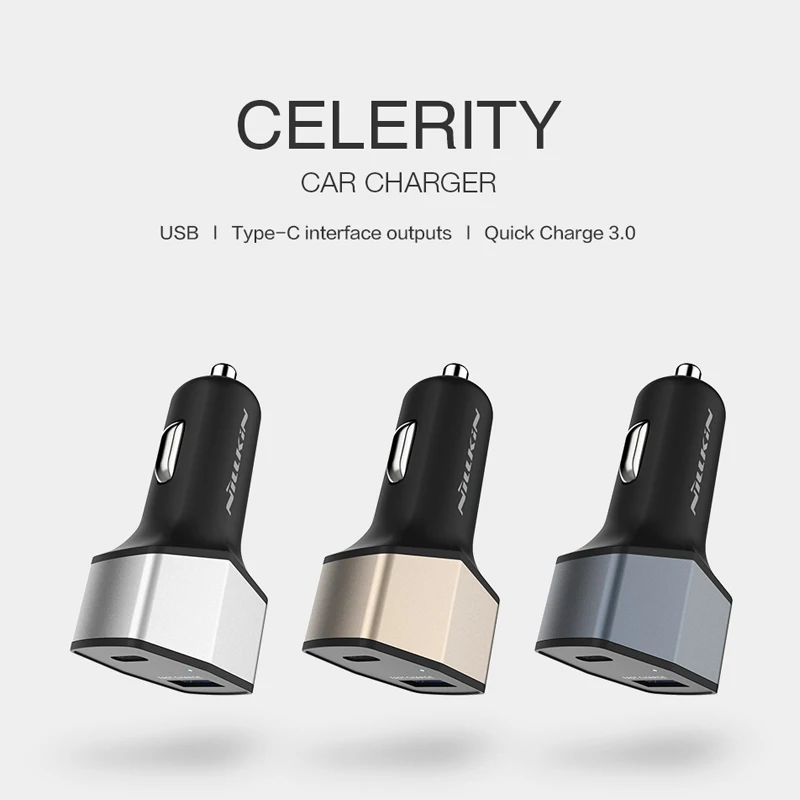 NILLKIN автомобильное зарядное устройство Quick Charge 3.0 Type-C Интерфейс