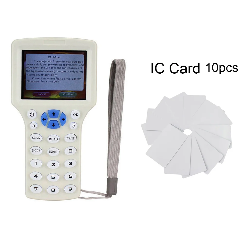 writer 10 IC card RFID Копир ID IC Полнодиапазонный считыватель частоты писатель копия M1 13,56 копировальный аппарат MHz программист USB NFC UID тег ключ карта - Цвет: writer 10 IC card