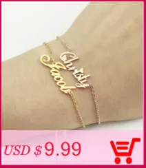 Customized Font Name Charm Necklace Personalized Custom Handwriting Name Plate Pendants Necklaces Link Chain Jewelry Women Gift