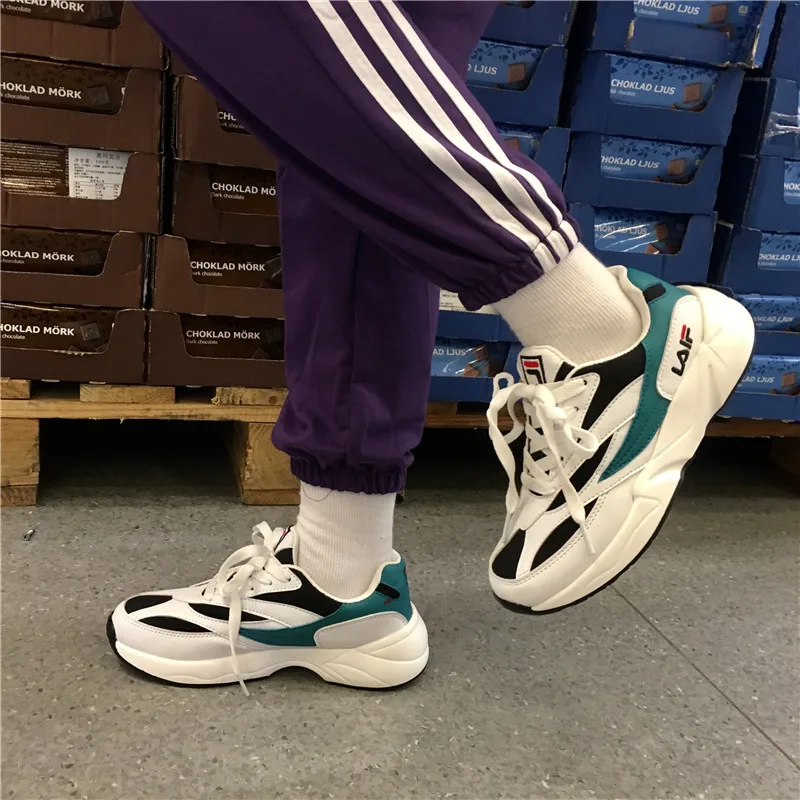 INS суперзвезда для женщин Коренастый спортивная обувь модные кроссовки на