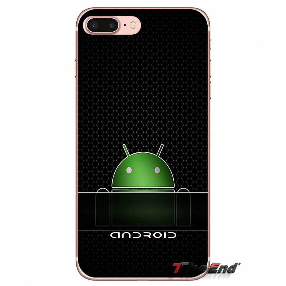 Для iPhone X 4 4S 5 5S 5C SE 6 6S 7 8 Plus Samsung Galaxy J1 J3 J5 J7 A3 A5 2016 2017 зеленый андроид робот логотип