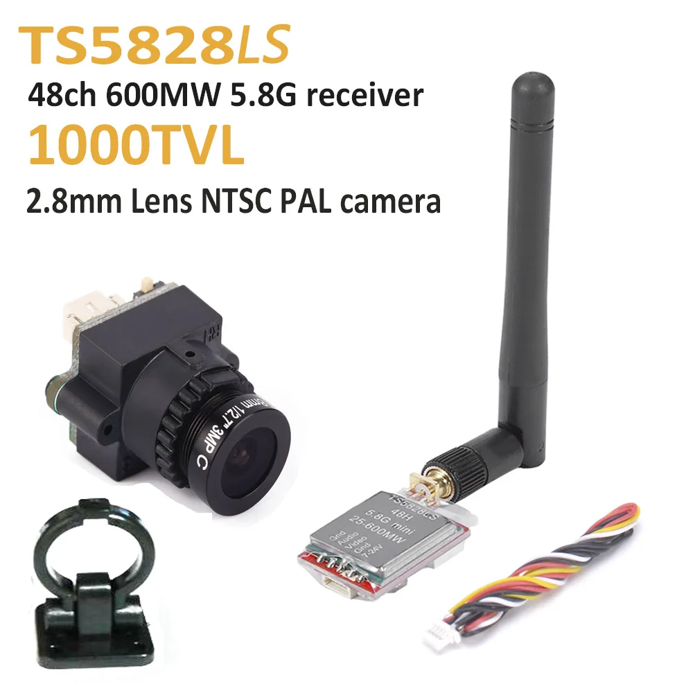 FPV Мини Цифровая видеокамера 1000TVL 1000 TVL Line 2,8 мм объектив и TS5828LS Micro 5,8G 600mW 48CH передатчик для RC qulicopter