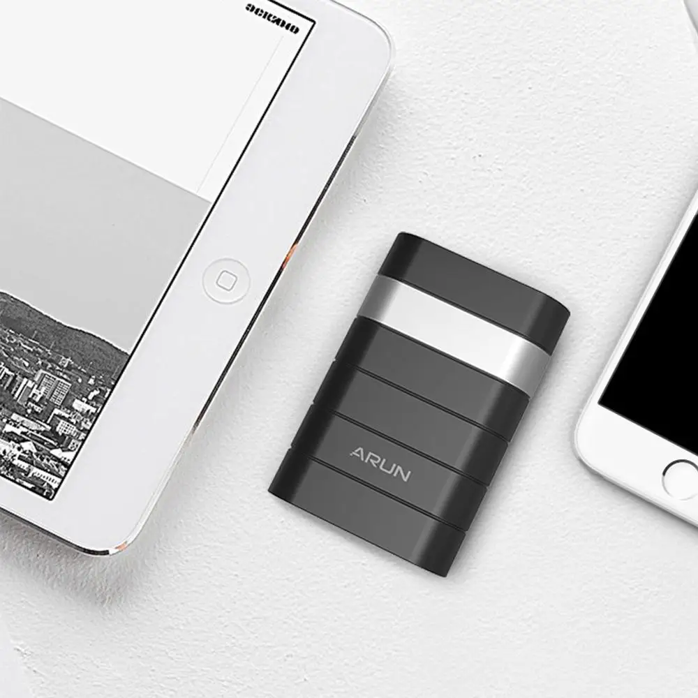 ARUN 7500 мАч Внешний аккумулятор внешний повербанк 2 USB портативное зарядное