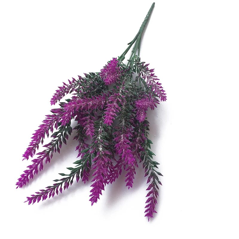 25 голов искусственный цветок лаванды венок Декор легкий букет 38 см Портативный