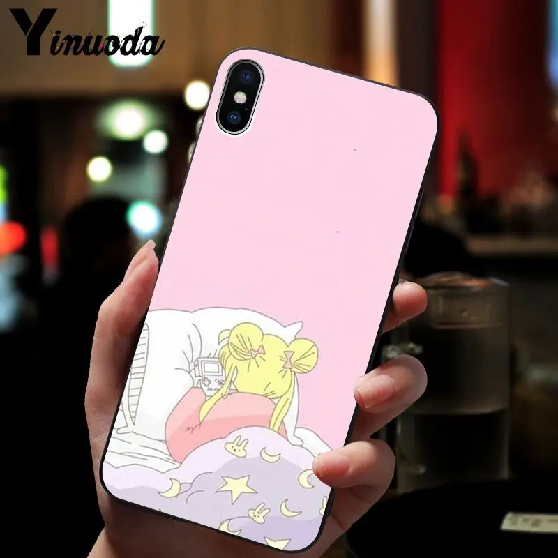 11pro MAX Сейлор Мун черный мягкий чехол для телефона iPhone X XS 6 6s 7 7plus 8 8Plus 5 5S SE XR |