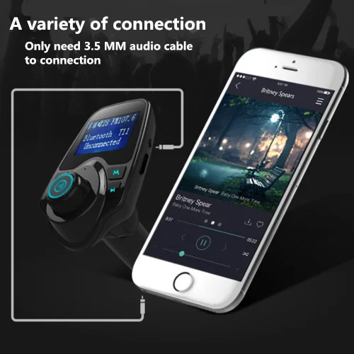 Автомобильный MP3 плеер T11 FM передатчик беспроводной Bluetooth радиоадаптер зарядное