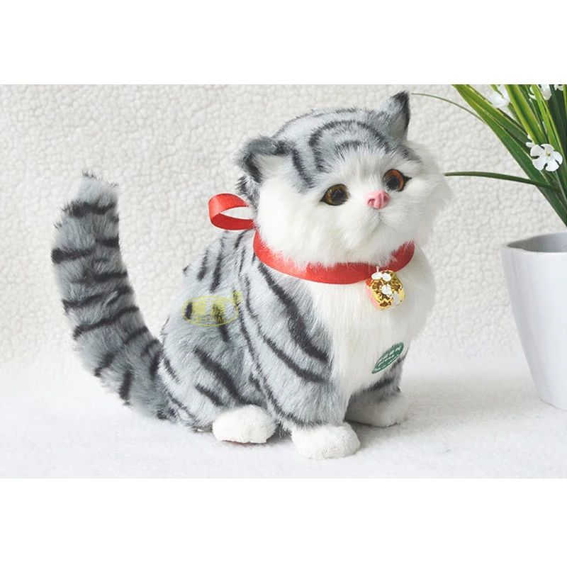 Мяу игрушка кошка имитация электронный питомец плюшевые животные Кошка|Мягкие