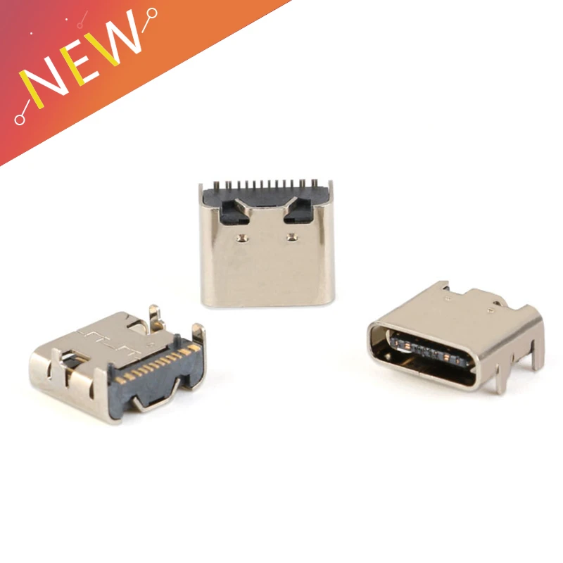 10 шт./лот 16 контактный разъем SMT Micro USB Type C 3 1 гнездо для размещения SMD DIP дизайна