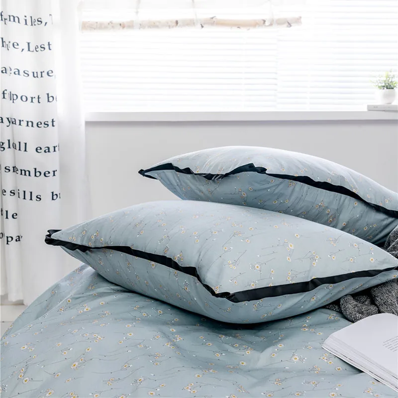 DIFUNINA простой хлопок Принт комплекты постельного белья 3 предмета Постельное