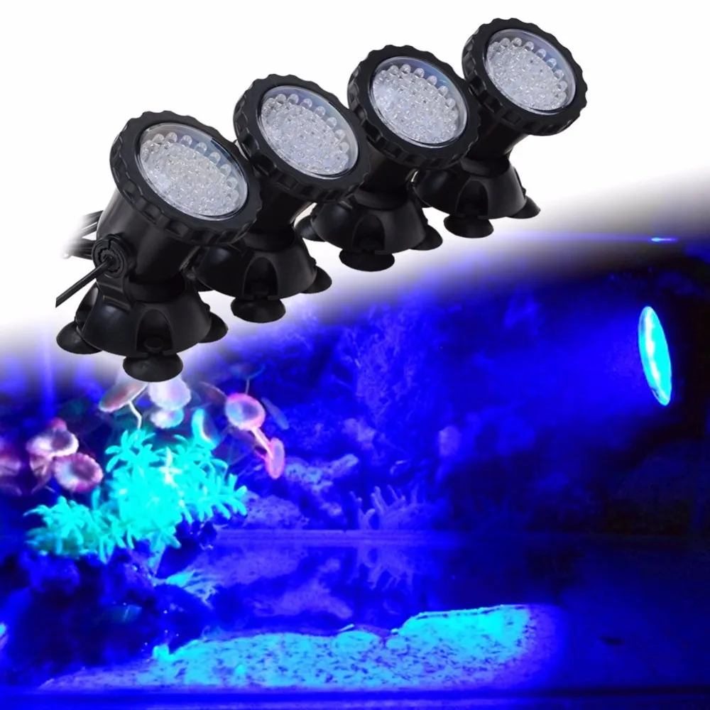 4 в 1 36LED RGB подводная лампа Точечный светильник для воды сада аквариума фонтана