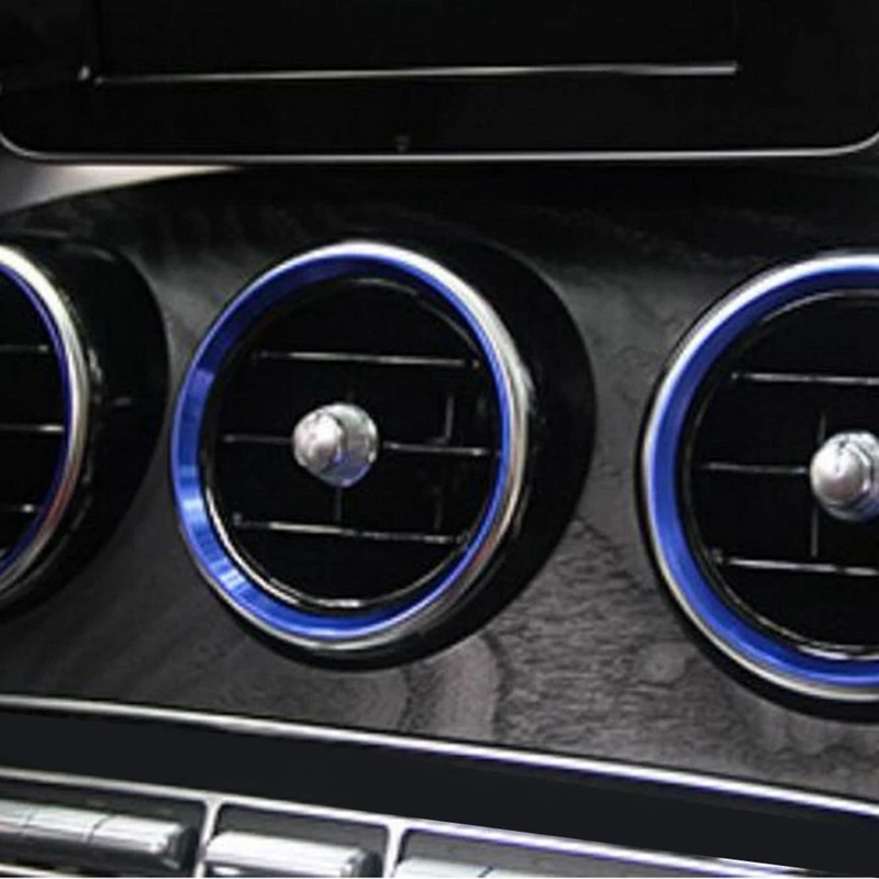 7PC Car-styling AC Outlet Ring Decoration Air Conditioning Vents Trim Stickers Cover for Mercedes Benz C Class W205 GLC 180 20 | Автомобили