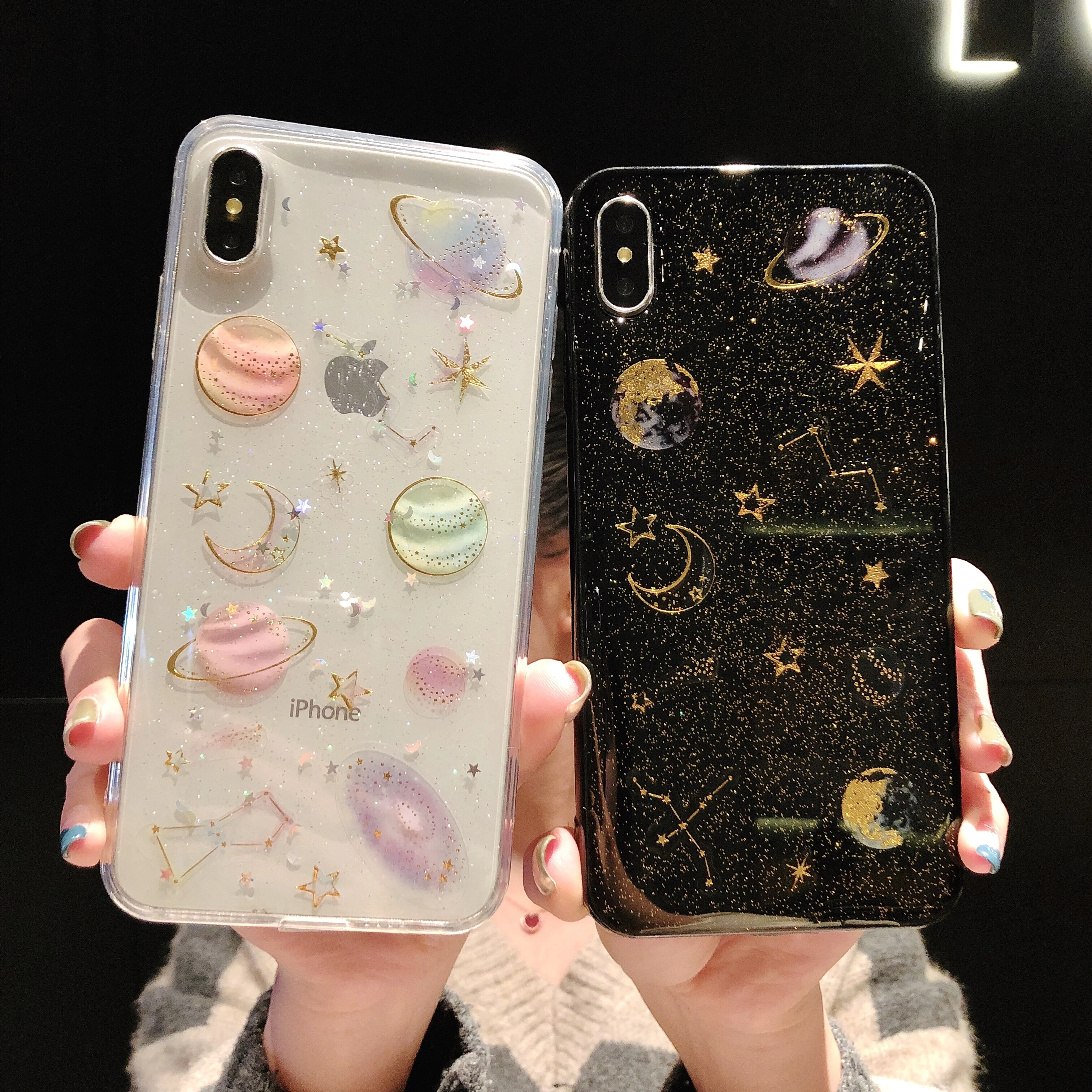 Прозрачный чехол Planet для iPhone XR роскошный силиконовый мягкий XS Max X 7 Plus 8 6 6S 10