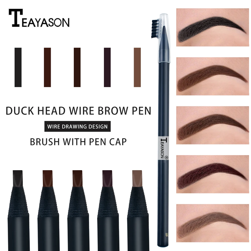 Teayason профессиональный карандаш для бровей плоская форма с Расческа