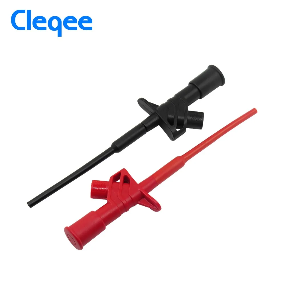 Cleqee P5004 2 шт. Профессиональный изолированный Быстрый тестовый крюк зажим высокого