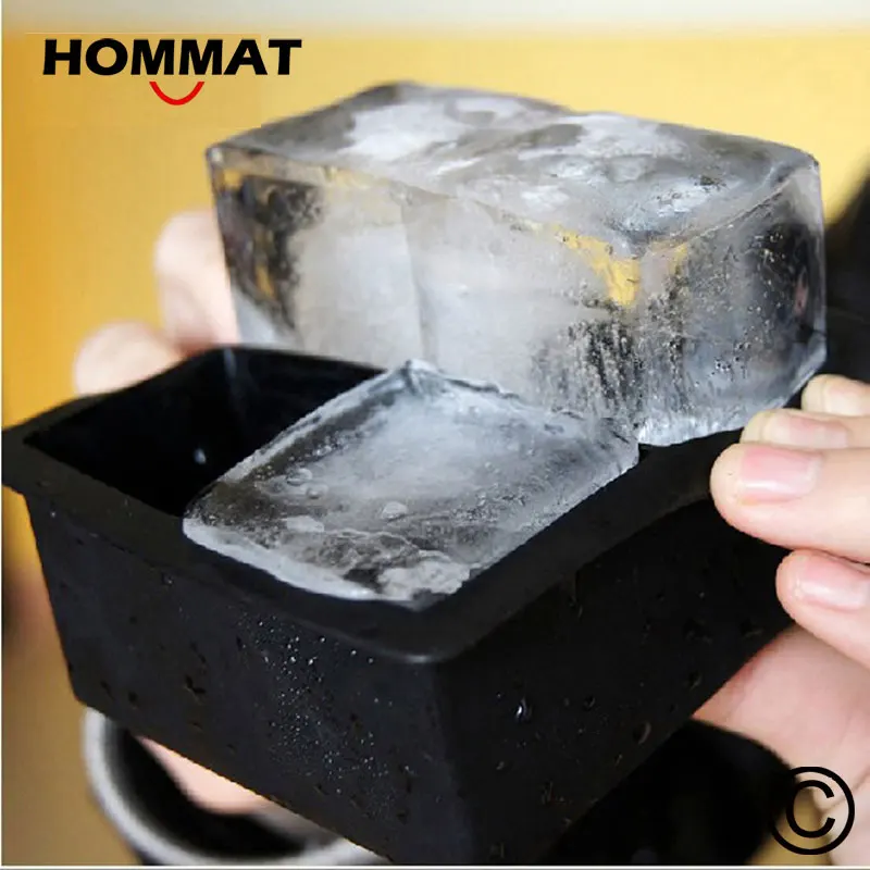 Творческий Инструменты для укладки волос Party Bar Черный квадрат кремния ice Форма для виски коктейль Замороженные Силиконовые 8 для кубиков льда