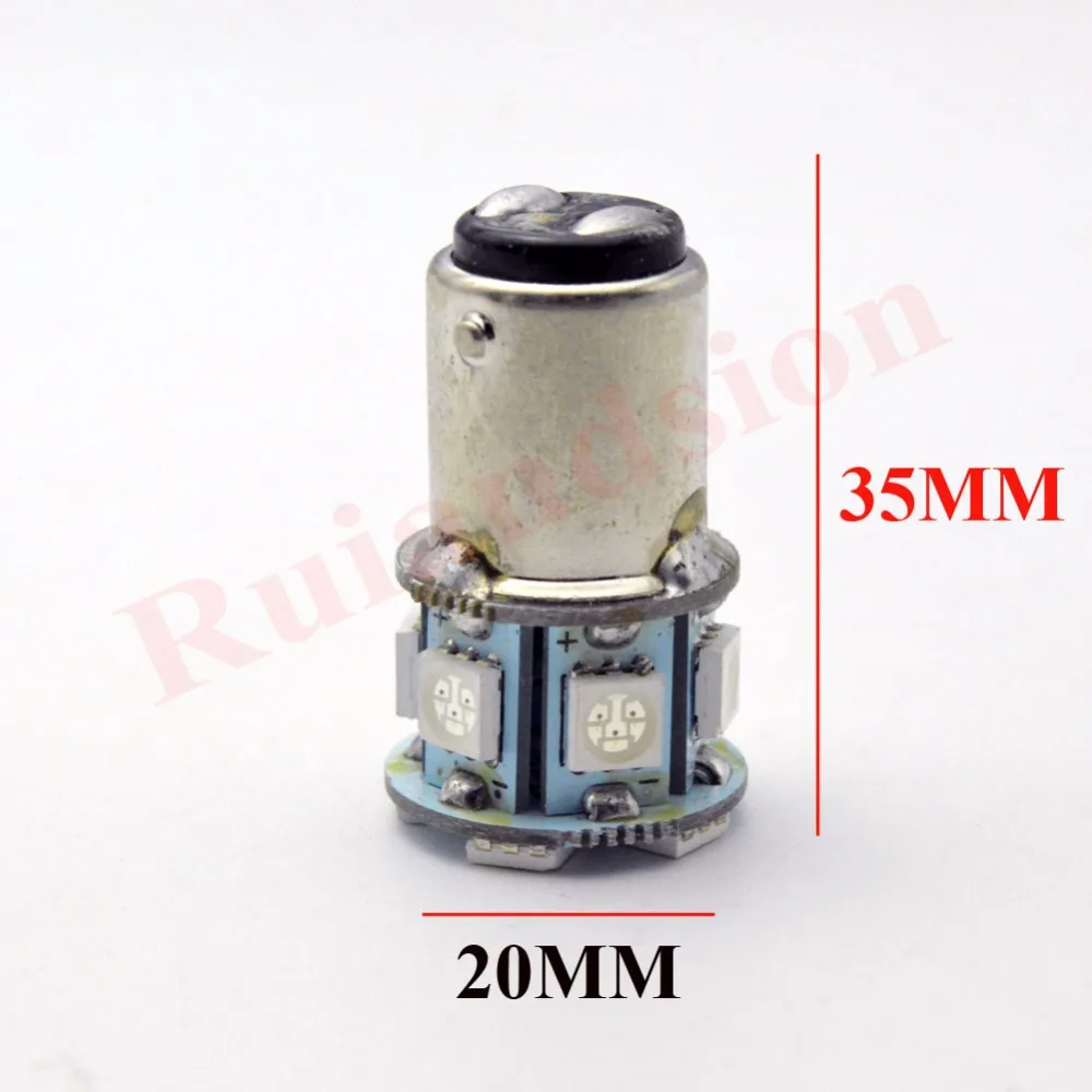 2 шт./лот высокое Мощность 1157 5050 12Led автомобилей стоп-сигнал авто лампы для фар освещение, грушевидные лампочки белый красный желтый 6 V-24 V