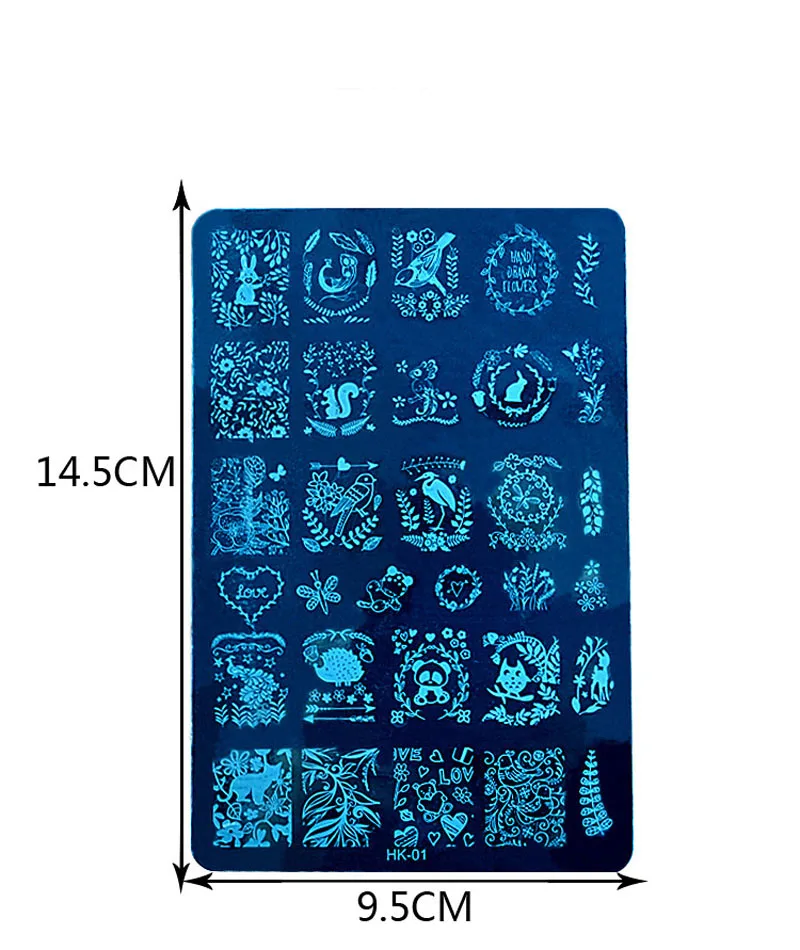 Красивые шаблоны для дизайна ногтей штамповка из нержавеющей стали кошек