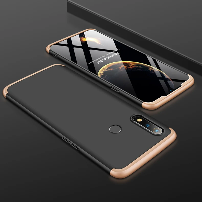 Чехол для OPPO Realme 3 Pro, роскошный защитный чехол с магнитным кольцом, ударопрочный корпус для OPPO Realme 3 Pro Coque