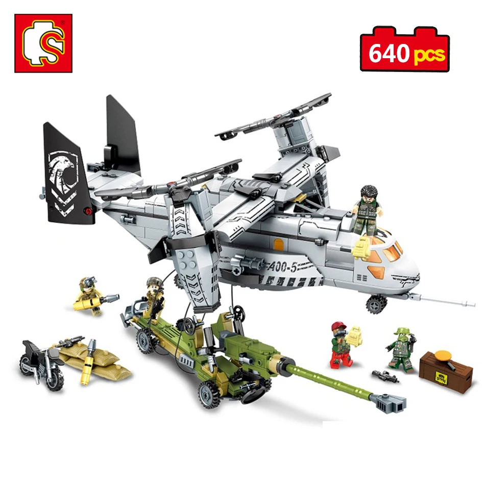 Sembo блок вертолет совместим с legos wars военные строительные блоки наборы армейские