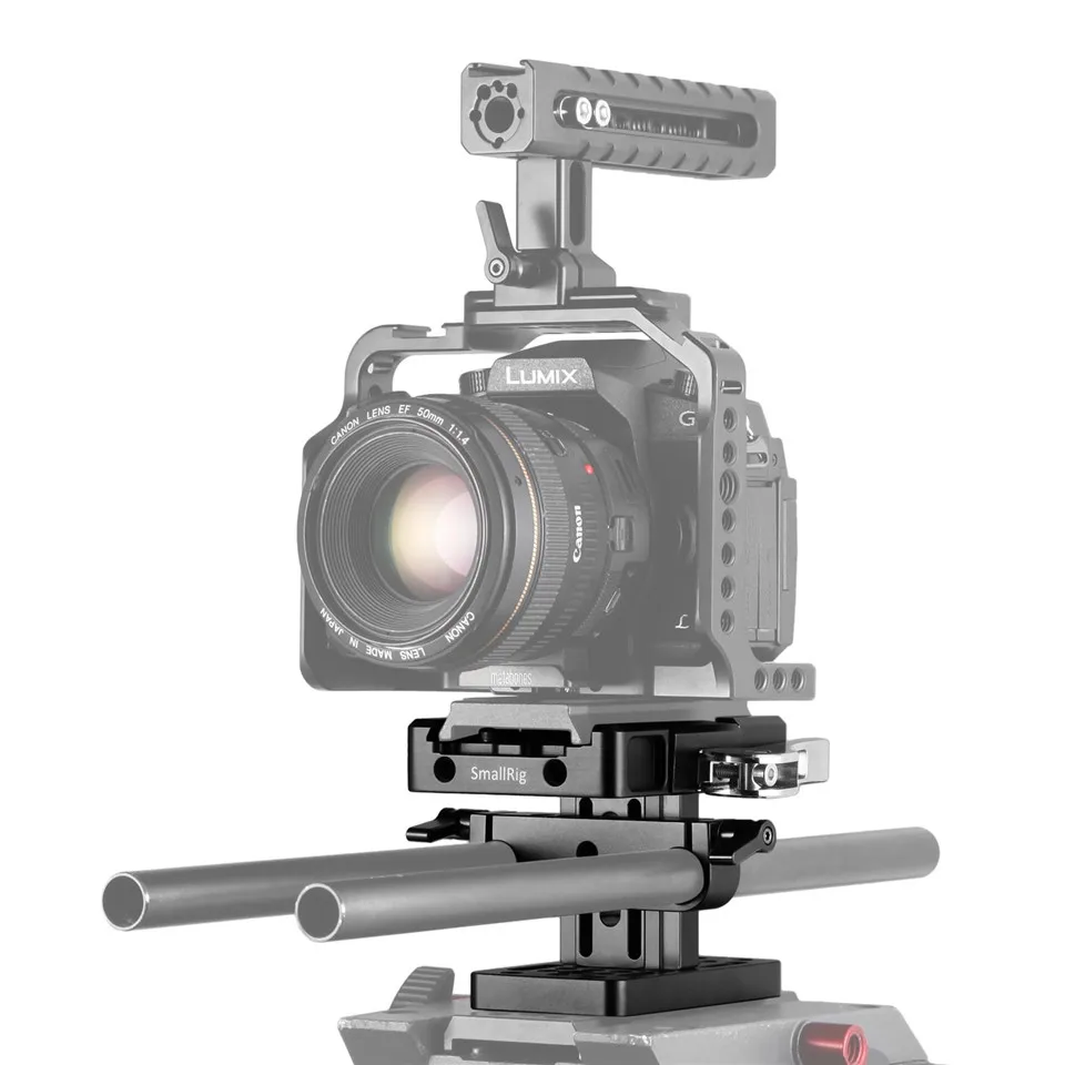 Клетка для камеры DSLR SmallRig опорная пластина (Manfrotto)+ Система поддержки рельса 15 мм