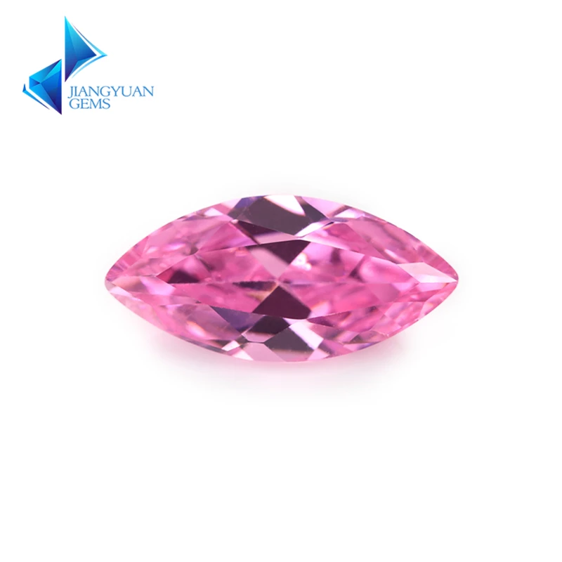 5A Pink 1.5x3-10x20mm Marquise Shape CZ Stone Synthetic Gems Cubic Zirconia