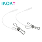 Зажим Для Сосков Женский IKOKY, 1 пара, для мастурбации, с электрическим током, для стимуляции груди, для взрослых, для мужчин, интимные игрушки для женщин