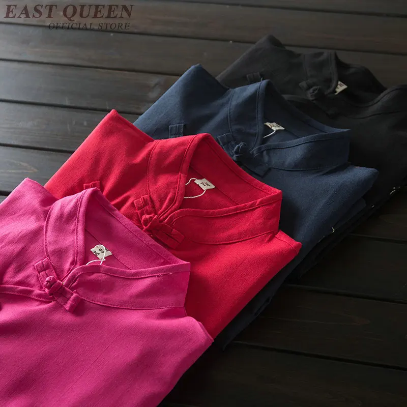 Женский топ-Ципао свободная винтажная рубашка в стиле ретро традиционная