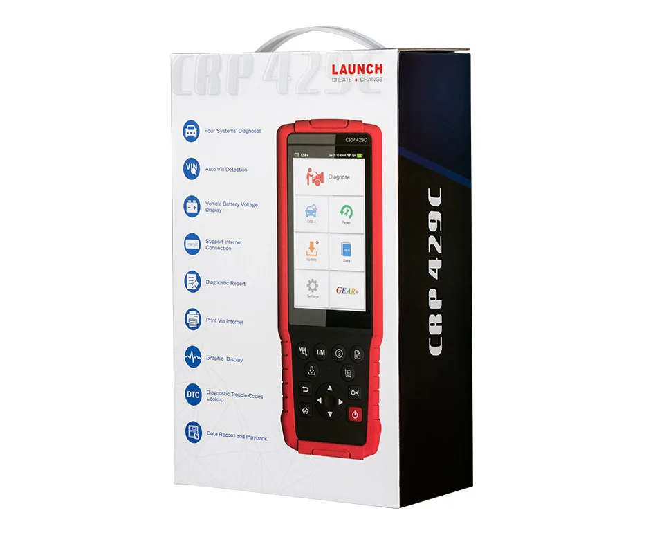 LAUNCH X431 CRP429C автоматический диагностический инструмент для двигателя/ABS/SRS/AT+ 11 сервис CRP 429C OBD2 считыватель кодов PK CRP129 CRP429 Creader 9081