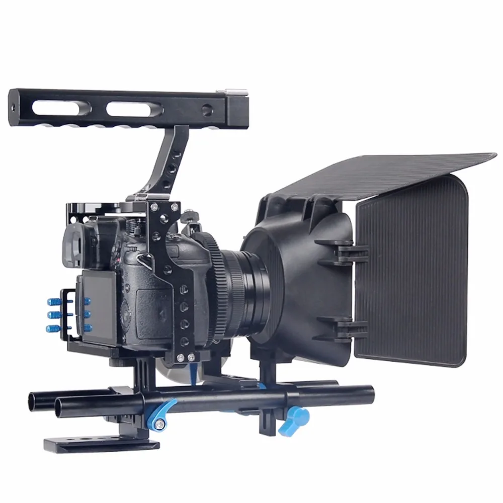 Комплект стабилизатора для видеокамеры DSLR 15 мм стержень клетка камеры + рукоятка